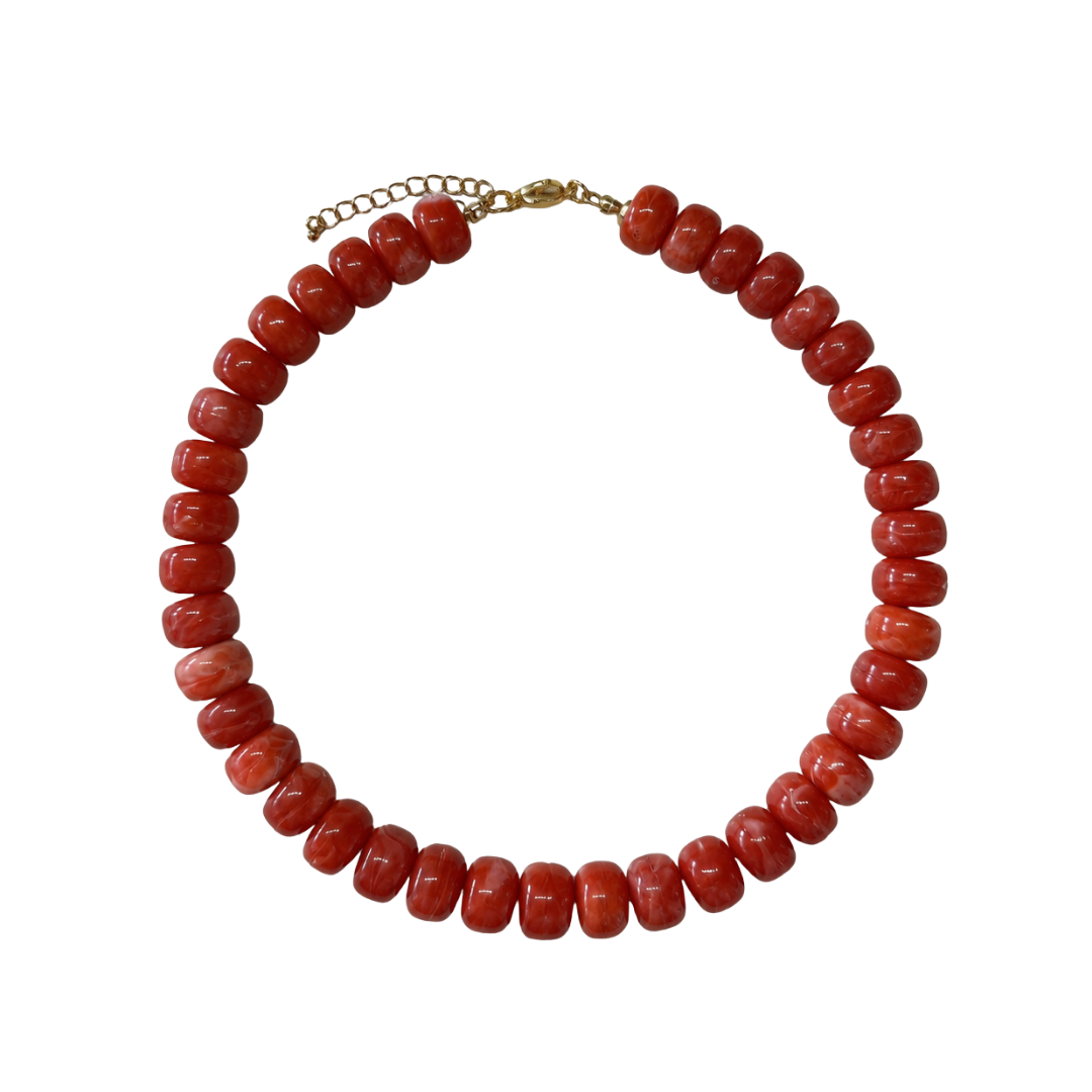 Burnt Orange Orbit Necklace