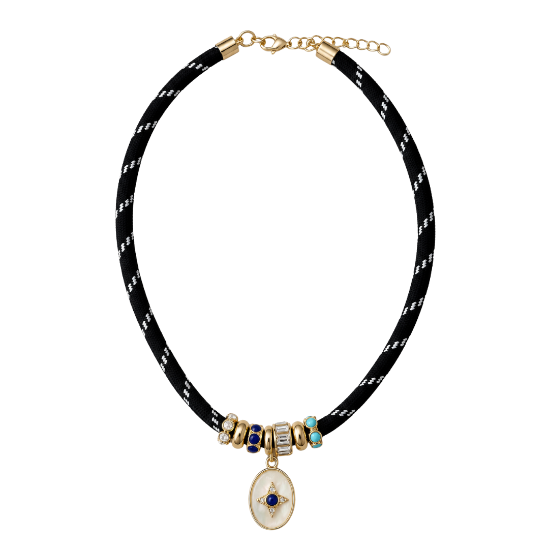 Paracord with Mother of Pearl Pendant Necklace