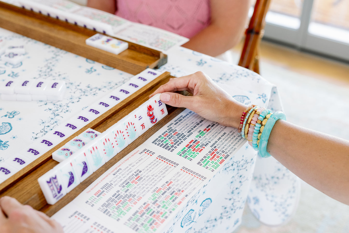 Lilac Swirl Acrylic Bamboo Bracelet