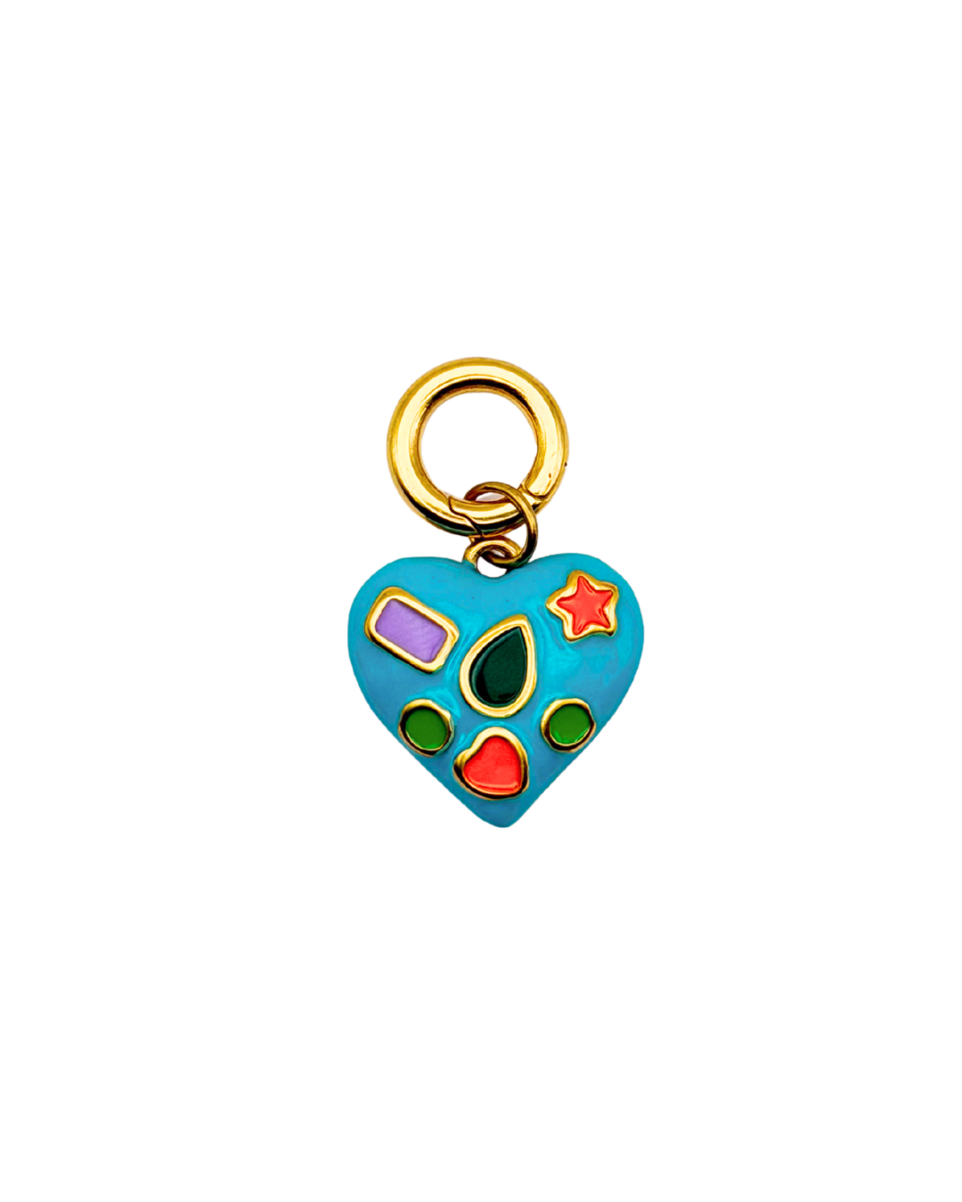 Blue Mosaic Heart Pendant