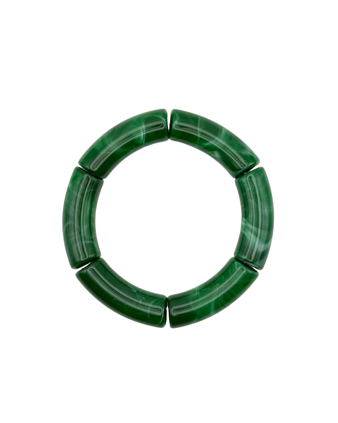 Green Swirl Acrylic Bamboo Bracelet