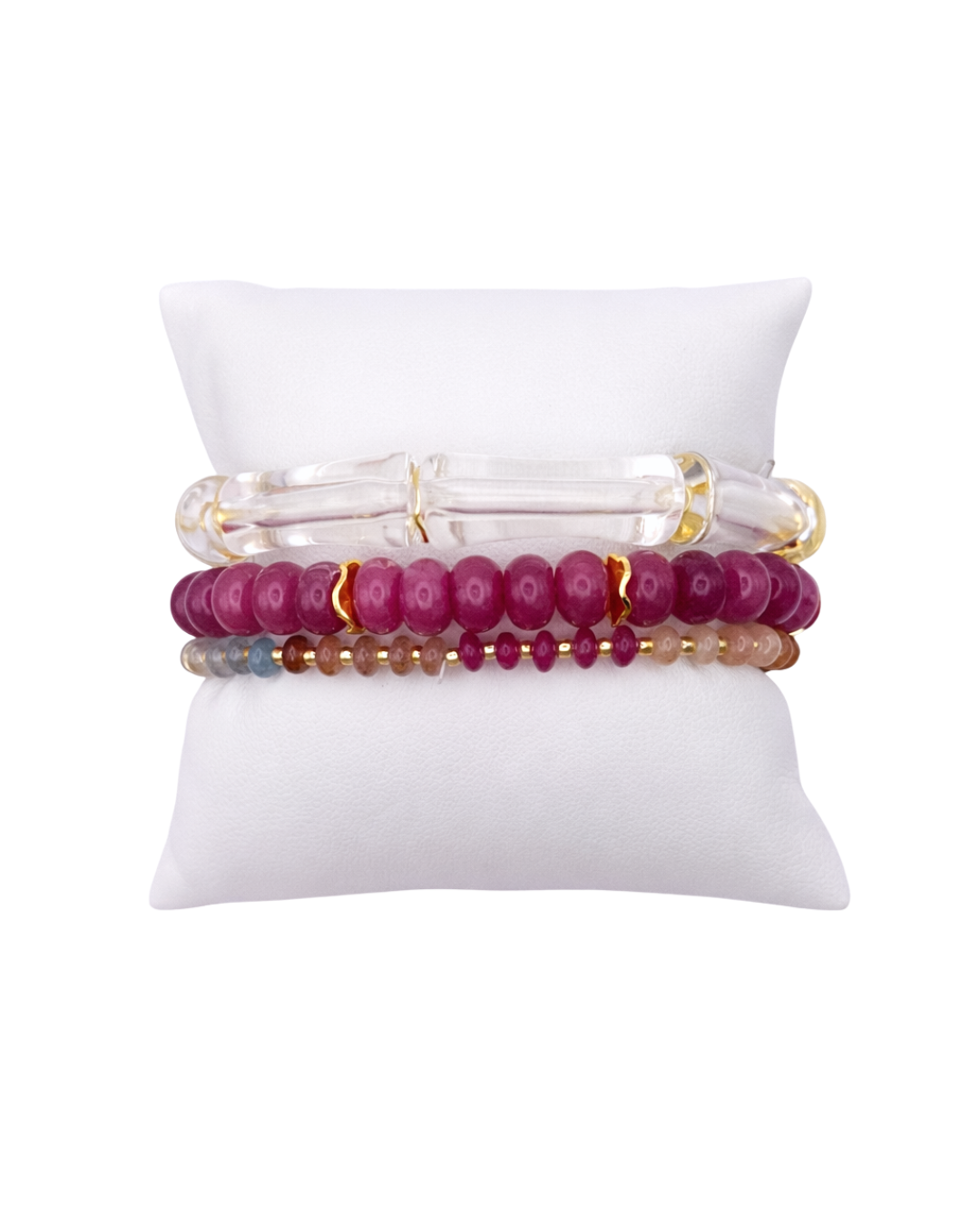 Fuchsia Multicolor Curated Bracelet Stack
