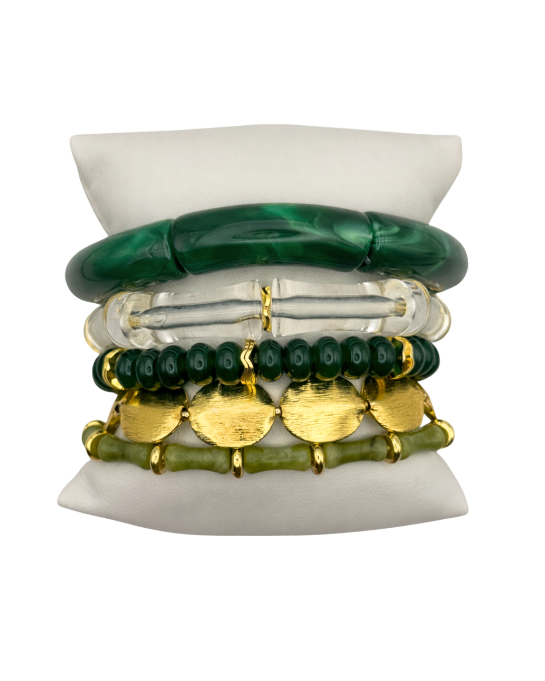 Shades of Green Bracelet Stack