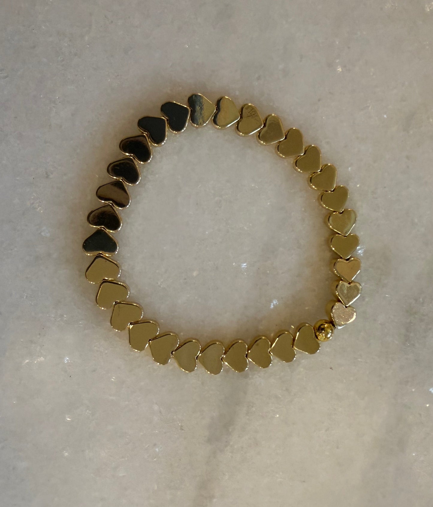 18K Gold Heart Bracelet