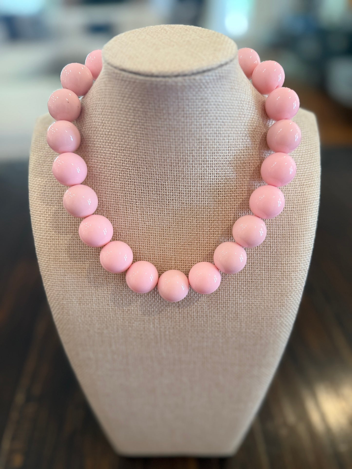 Chunky Bubblegum Pink Bubble Necklace