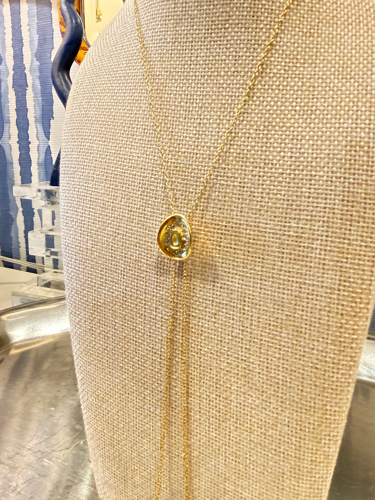 18K Gold Brushed Cowboy Hat Adjustable Bolo Necklace