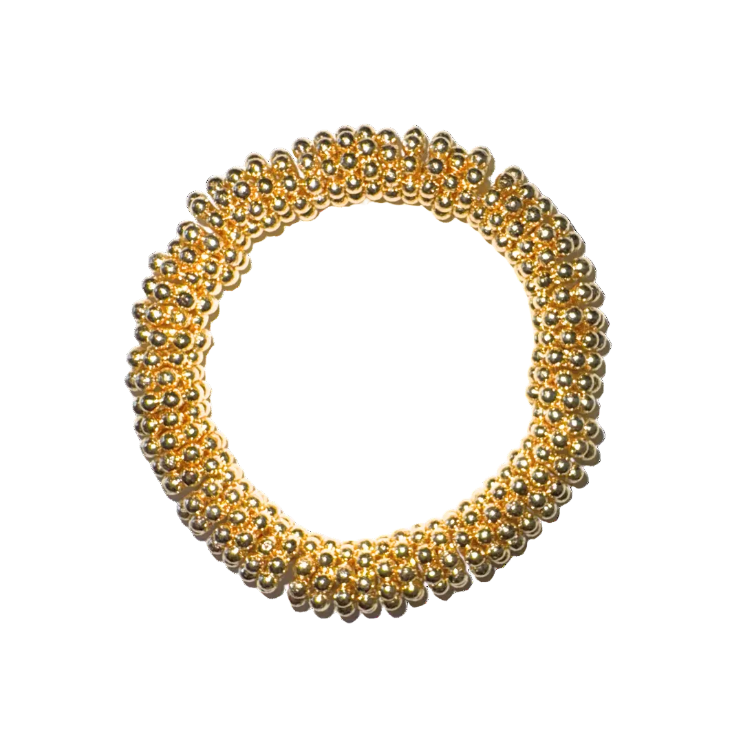 Large Gold-Filled Daisy Bead Bracelet