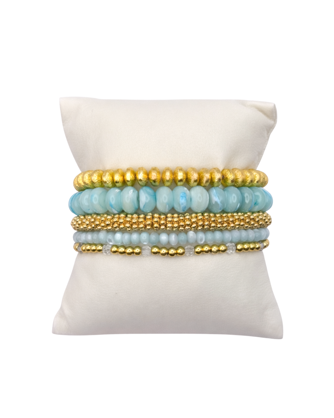 Blue and gold Margot Curated Bracelet Stack