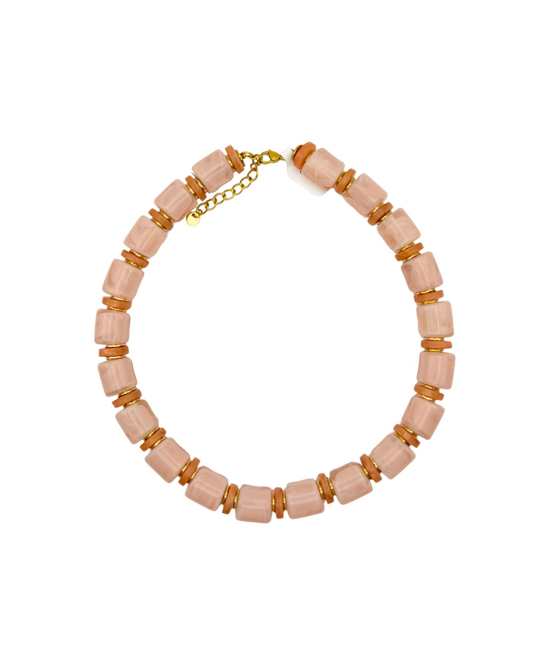 Pink Chunky Resin Necklace