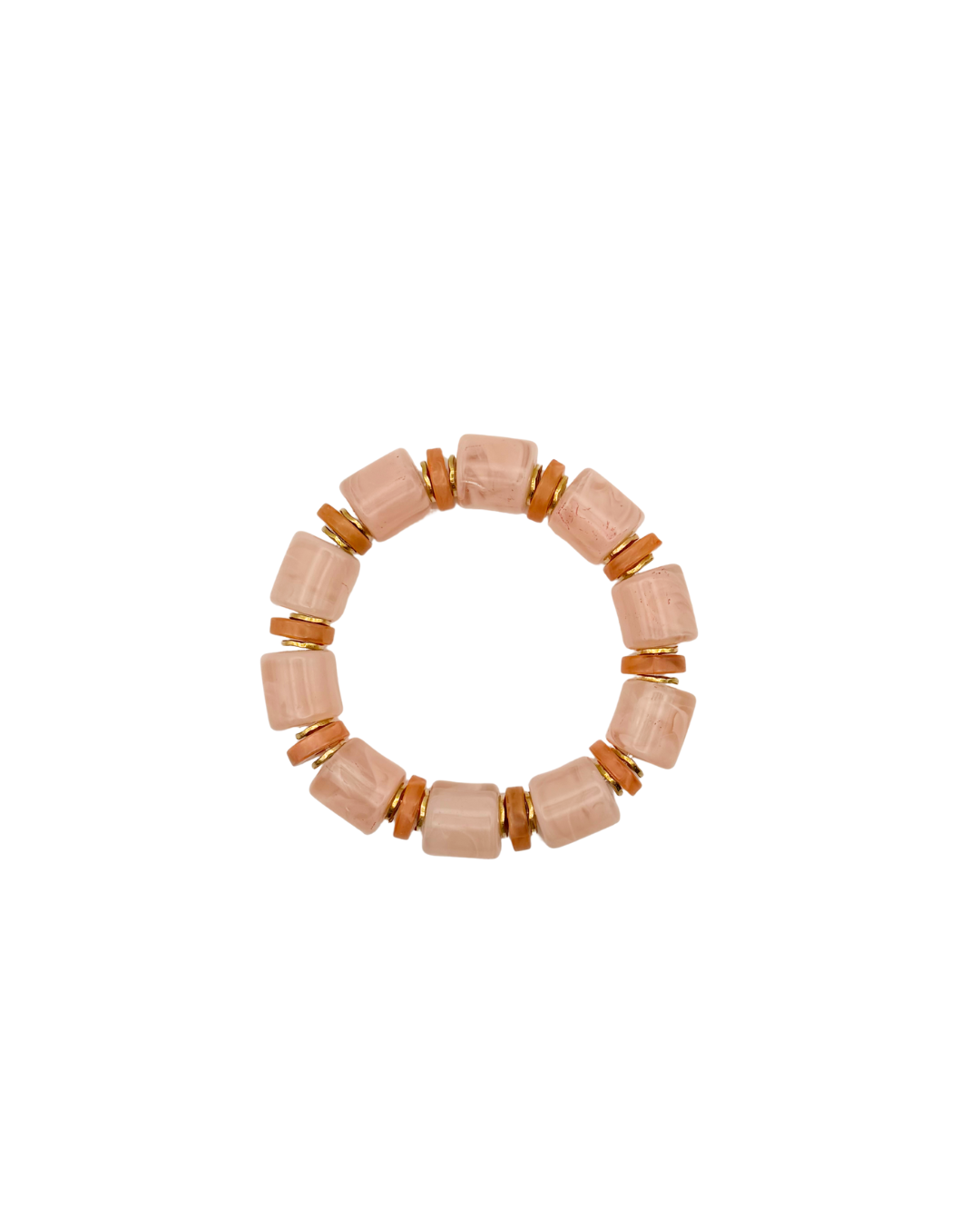 Pink & Terracotta Chunky Resin Bracelet