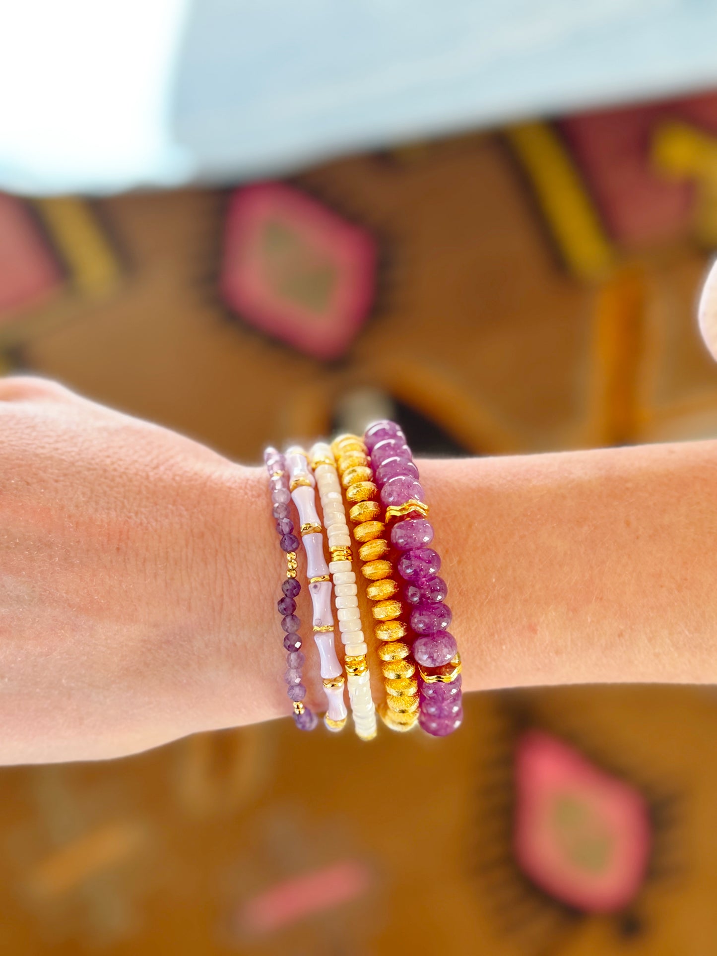 Purple Curated Bracelet Stack