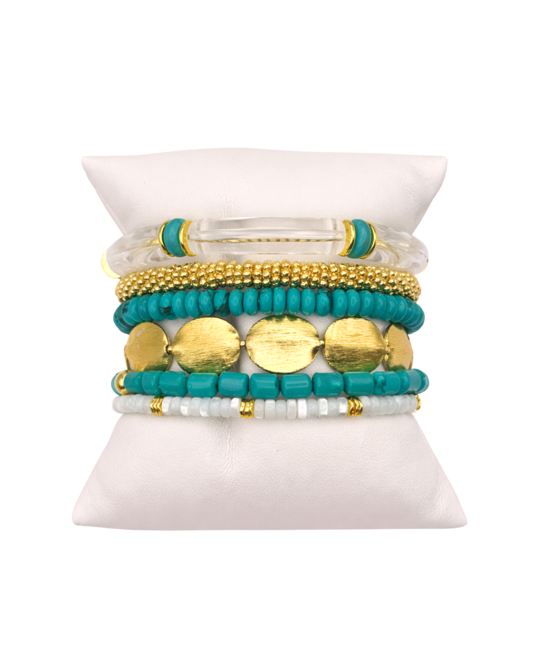 Santa Fe Turquoise Curated Bracelet Stack