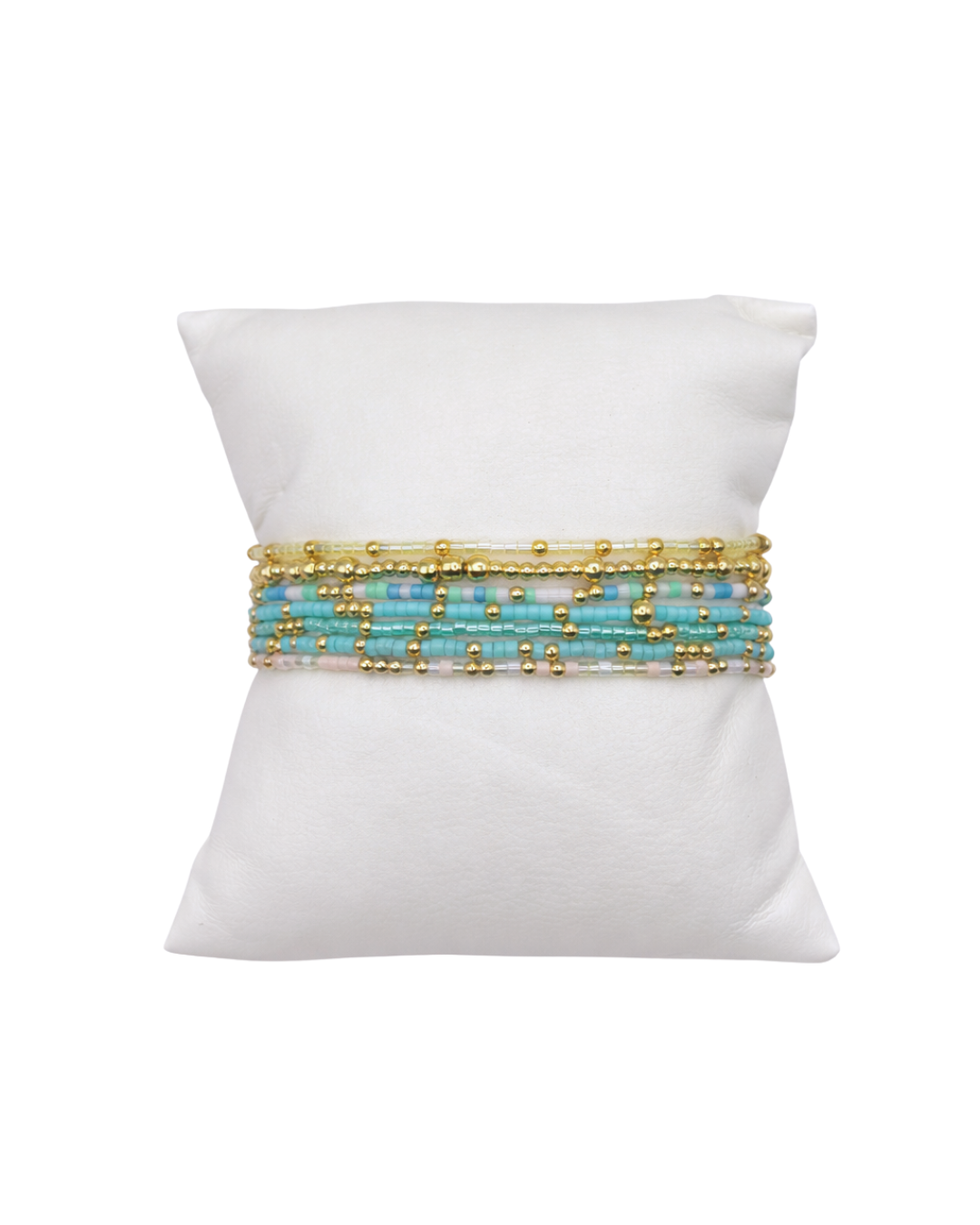 Shade of Blue Bitty Bauble Bracelet Stack