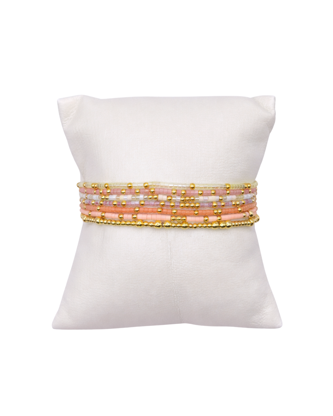 Shades of Pink Bitty Bauble Bracelet Stack