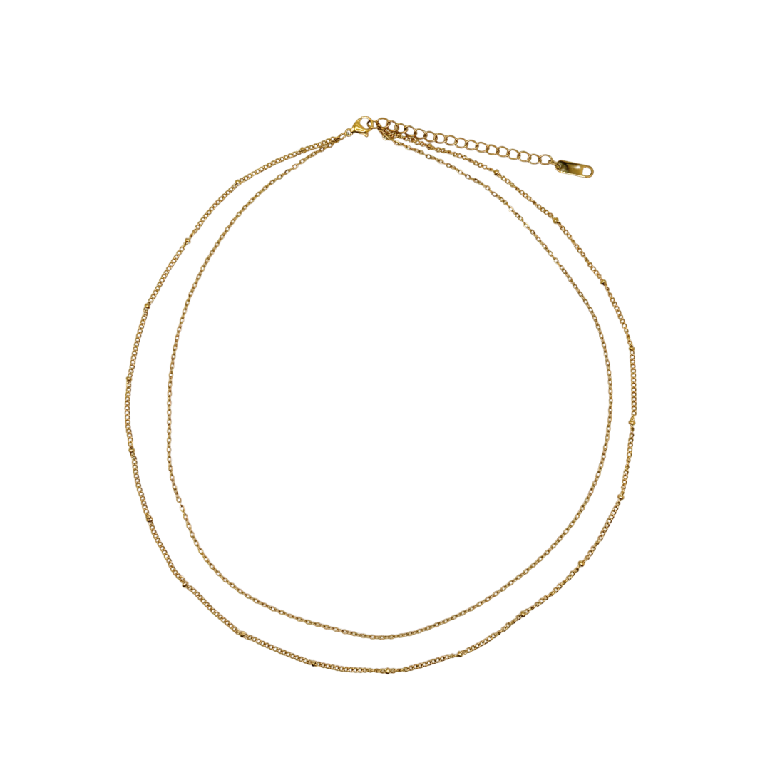 18K Gold Everyday Double Necklace