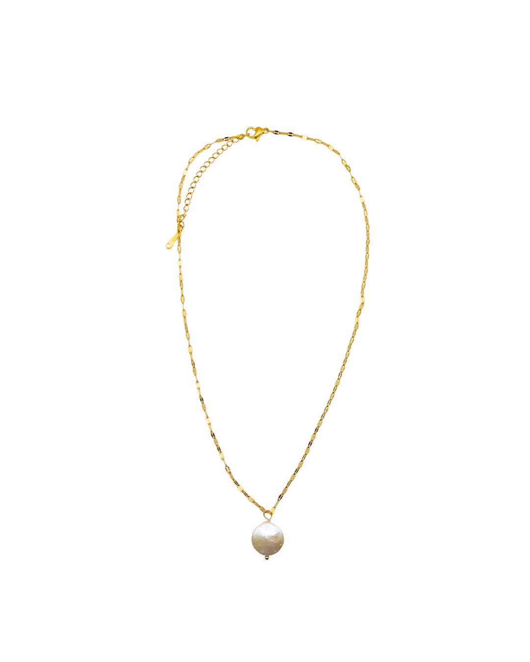 Gold necklace with a pearl pendant