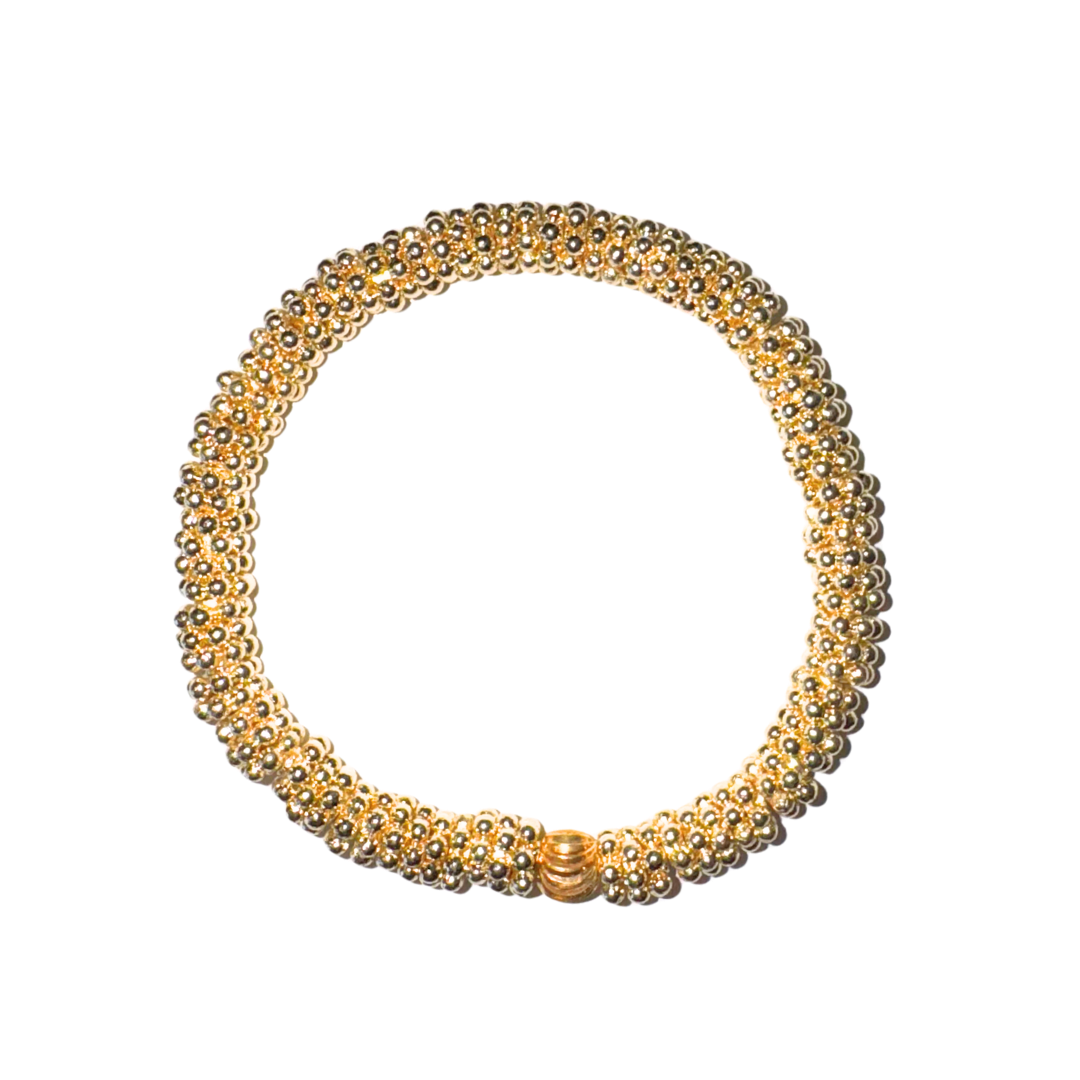 Medium Gold-Filled Daisy Bead Bracelet