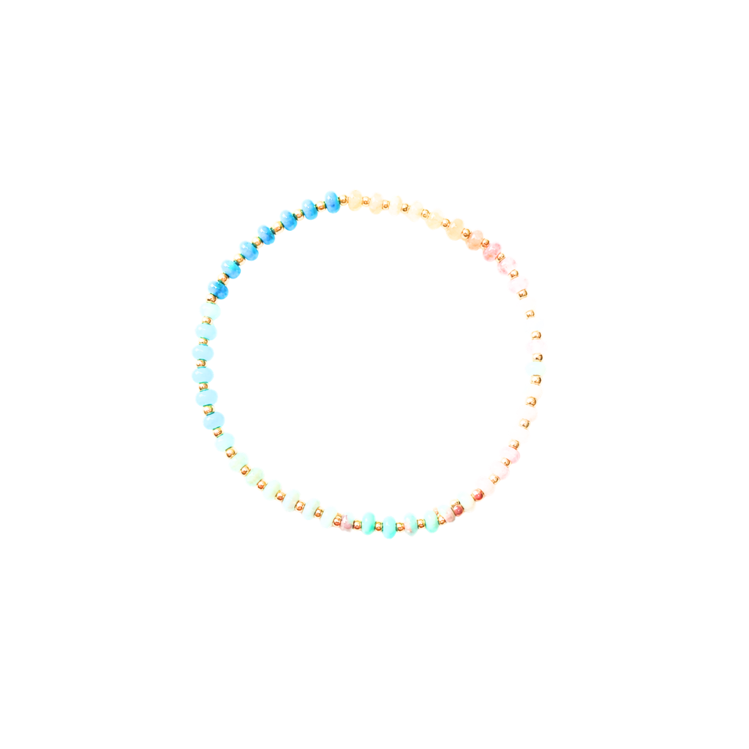 Dainty Pastel Gemstone Bracelet