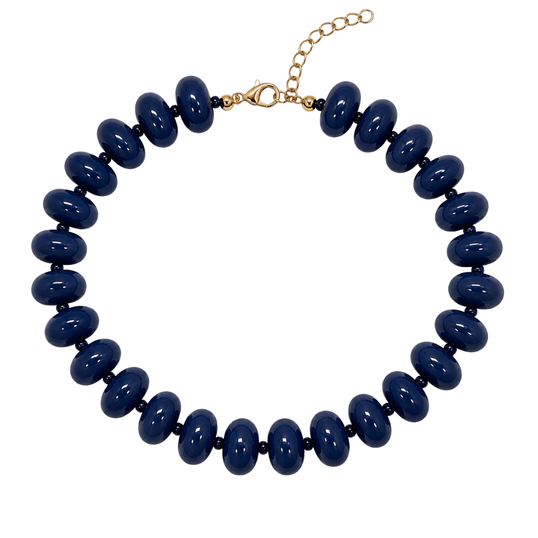 Chunky Navy Halo Necklace