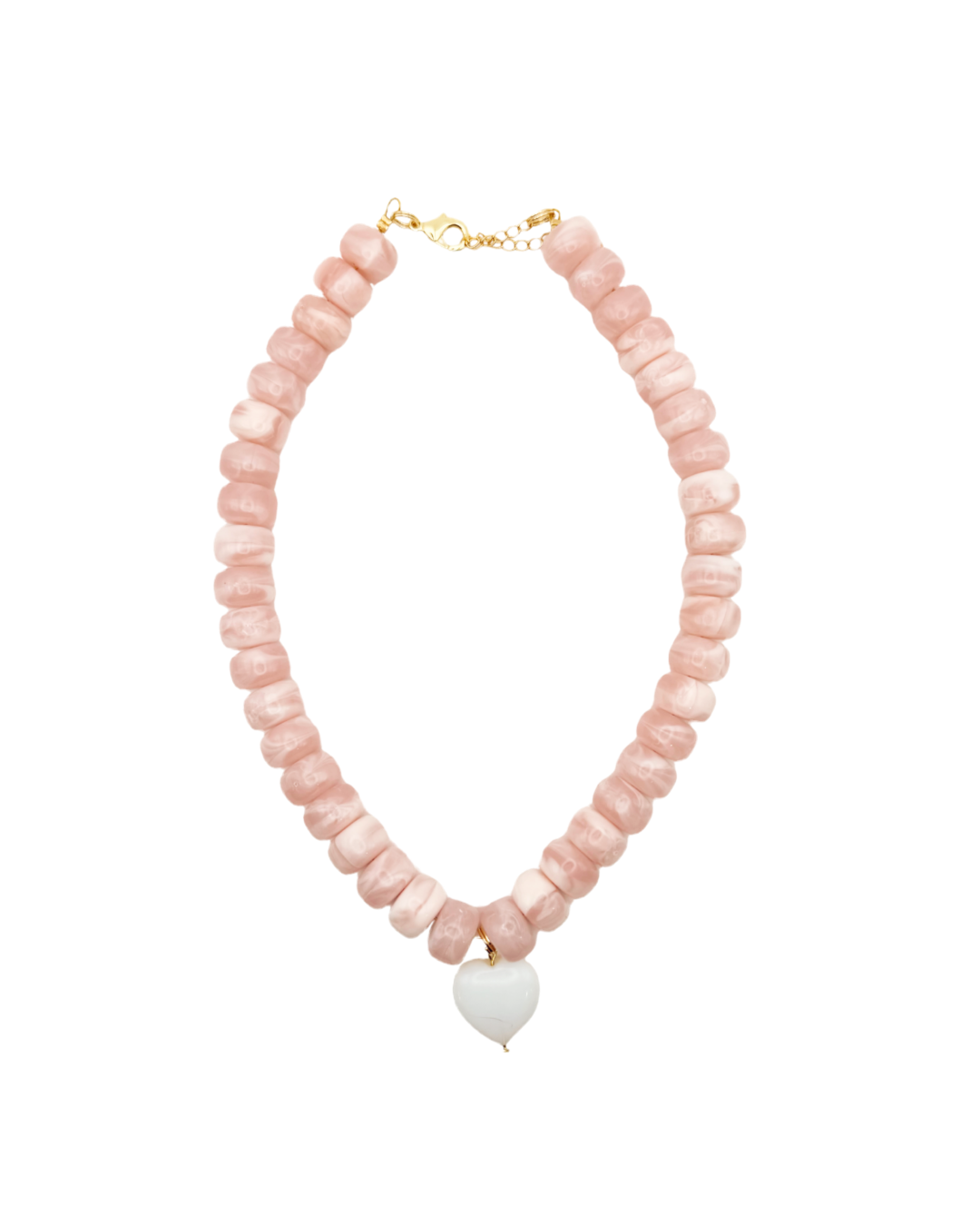 Pink Heart Pendant Necklace