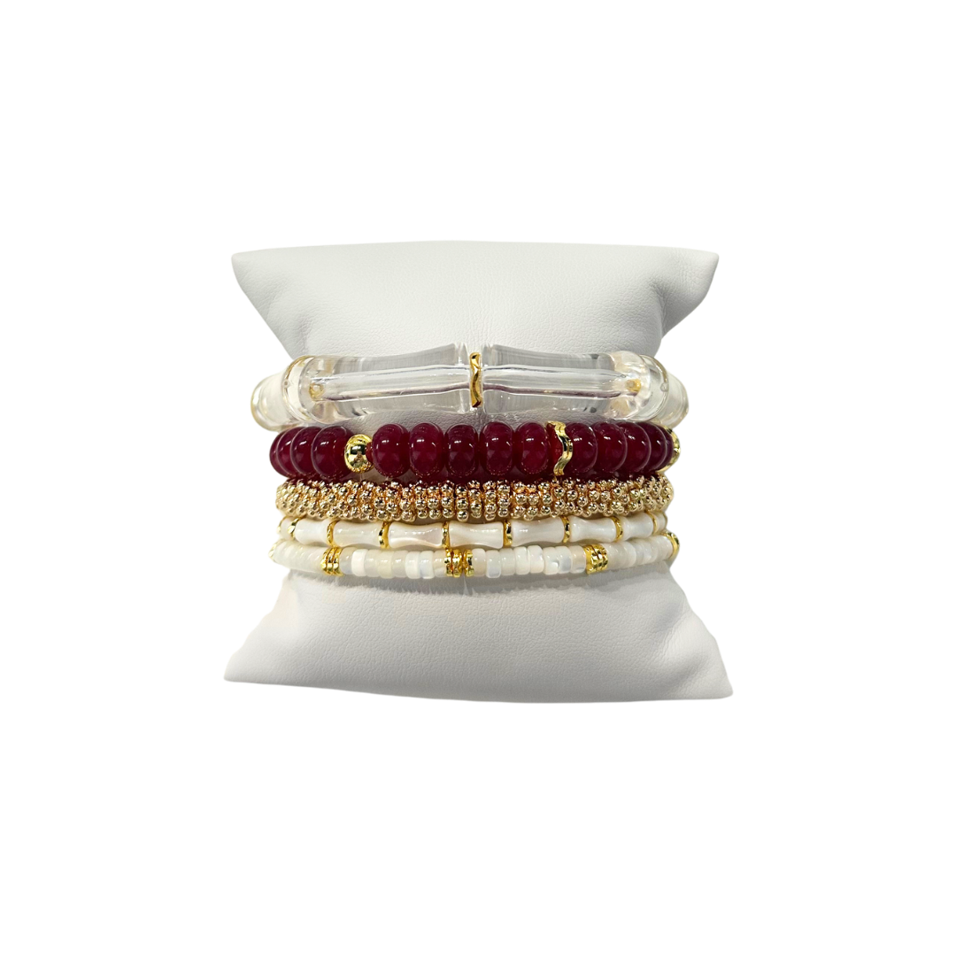 Crimson Bracelet Stack