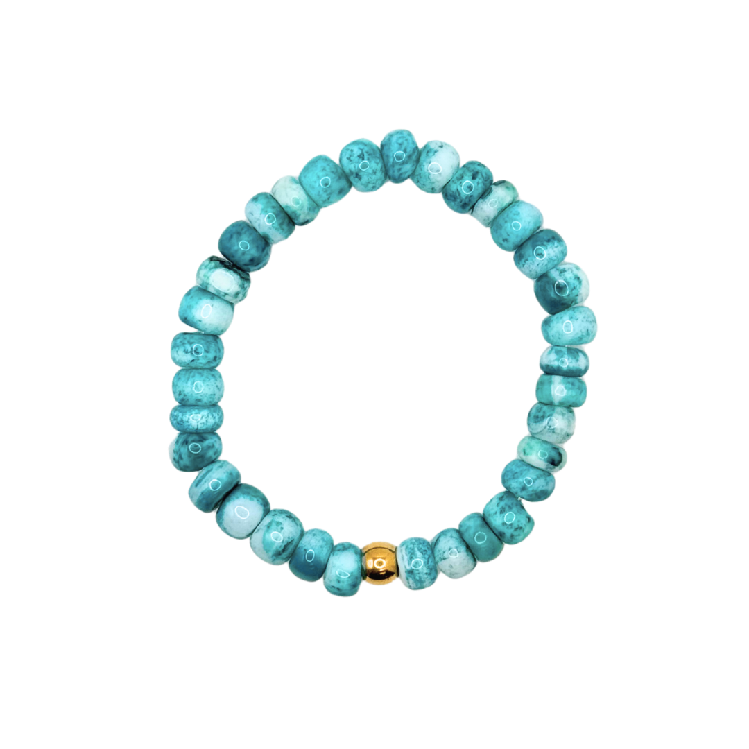 Aqua Blue Pebble Bracelet