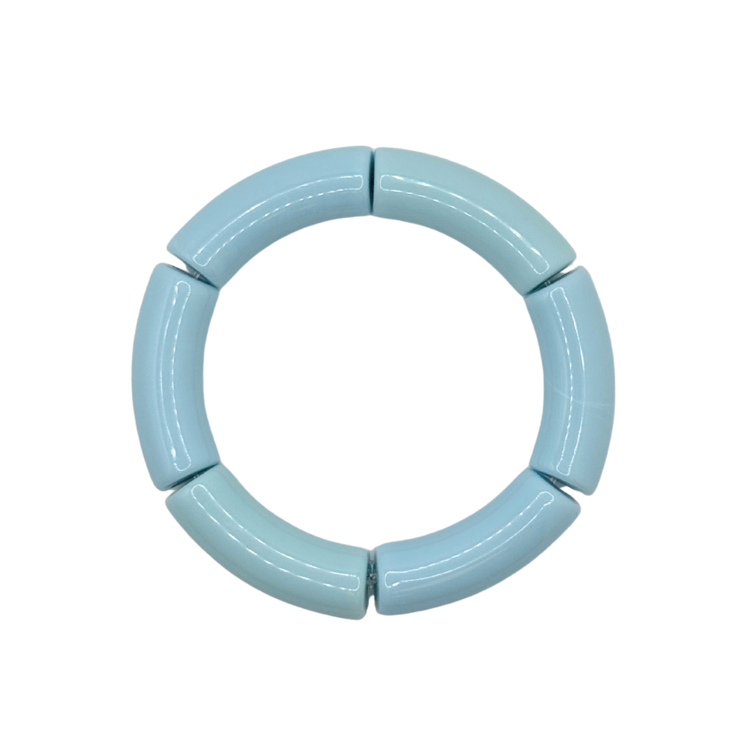 Baby Blue Acrylic Bamboo Bracelet