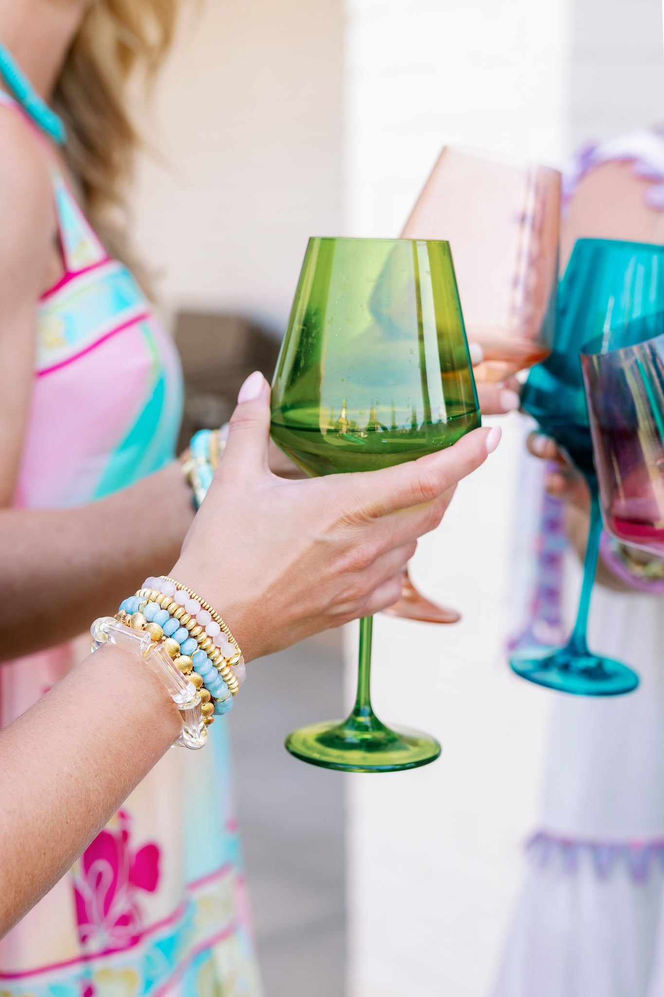 dinner party with the girls accessorized in baubles by Becca