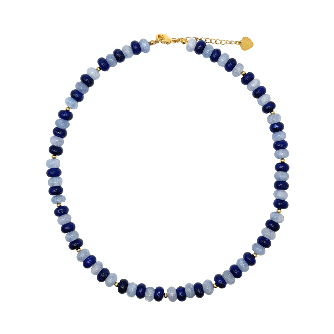 Blue Multicolor Gemstone Necklace