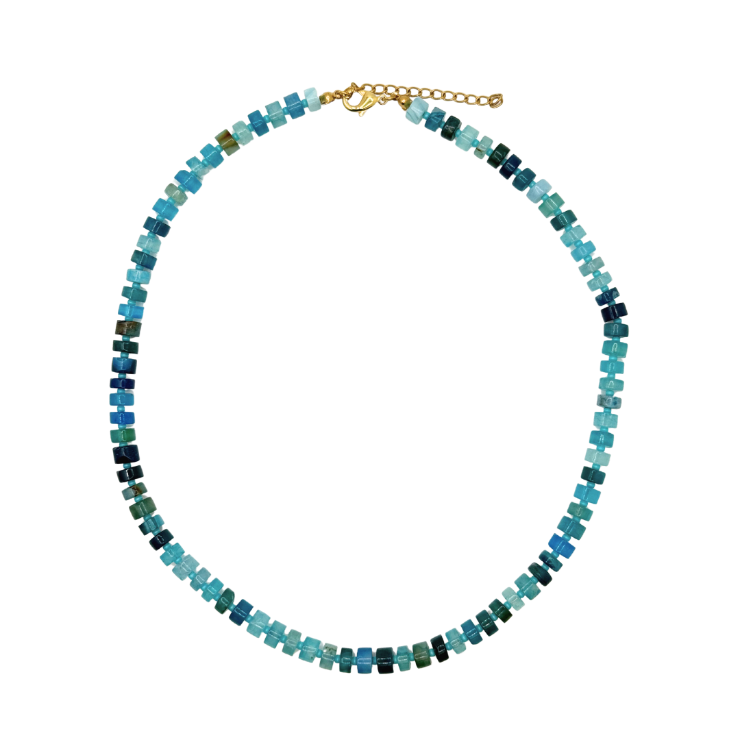 Aqua Blue Gemstone Necklace