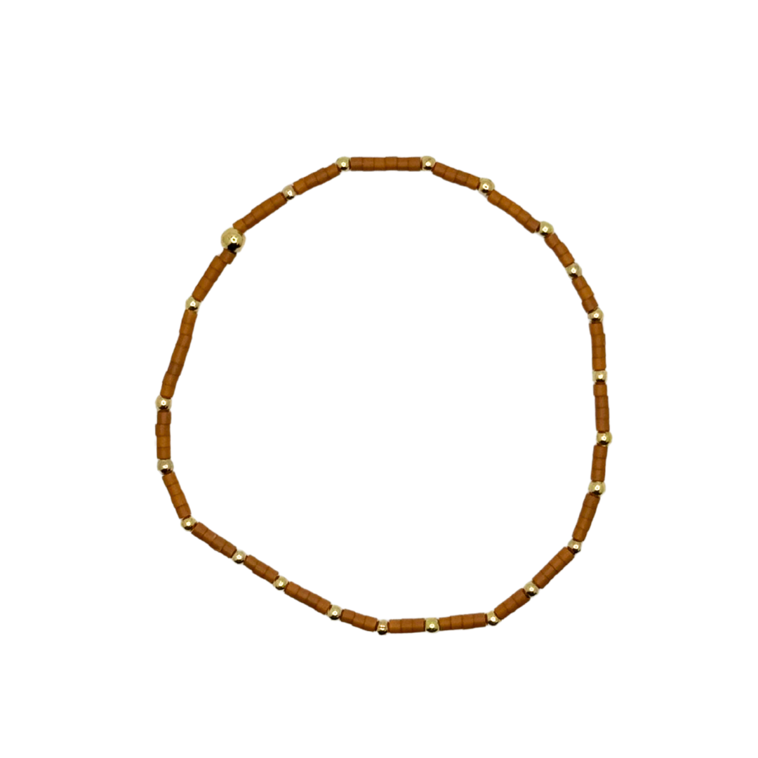 Caramel Matte Bitty Bauble Bracelet