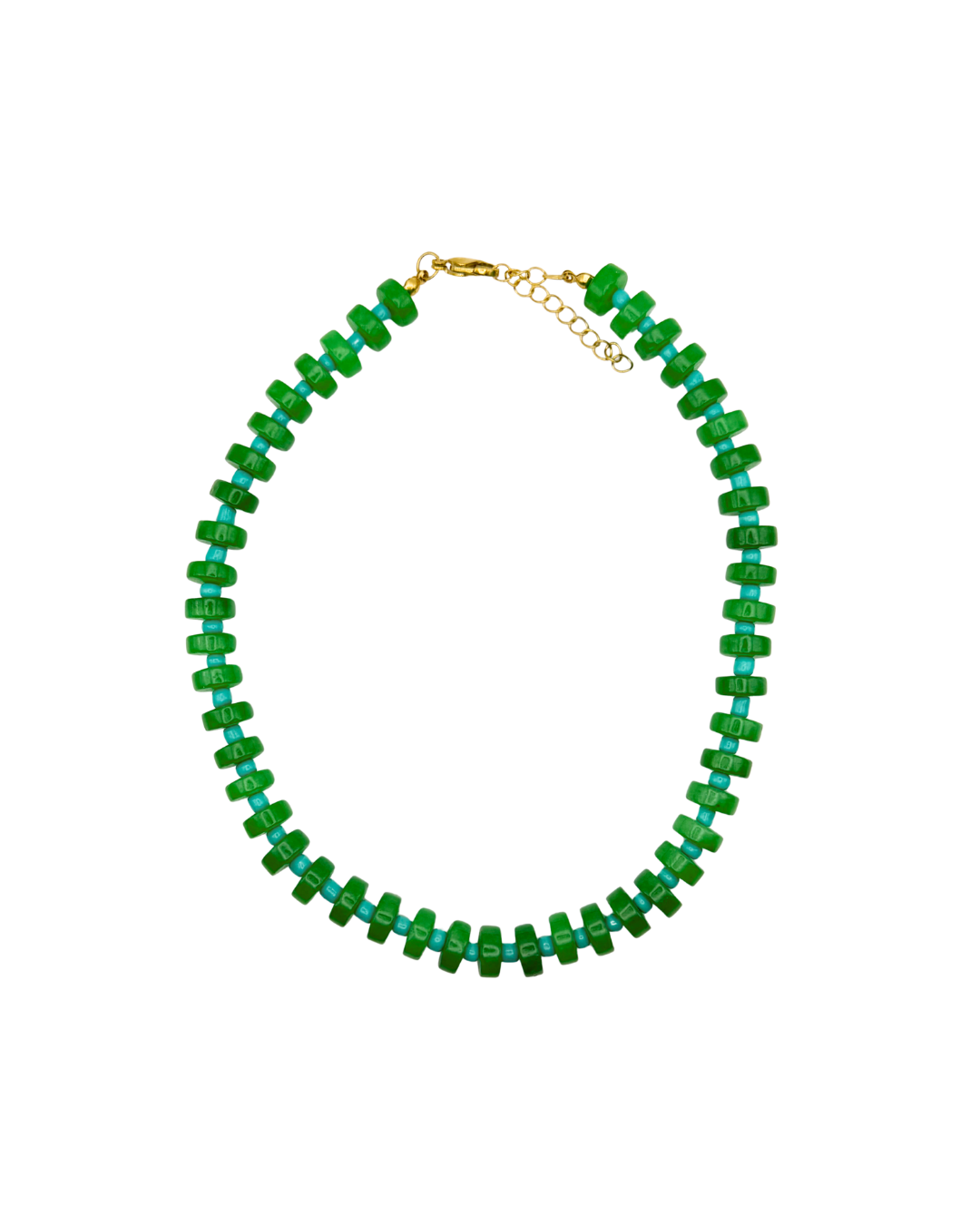 Green beaded necklace
