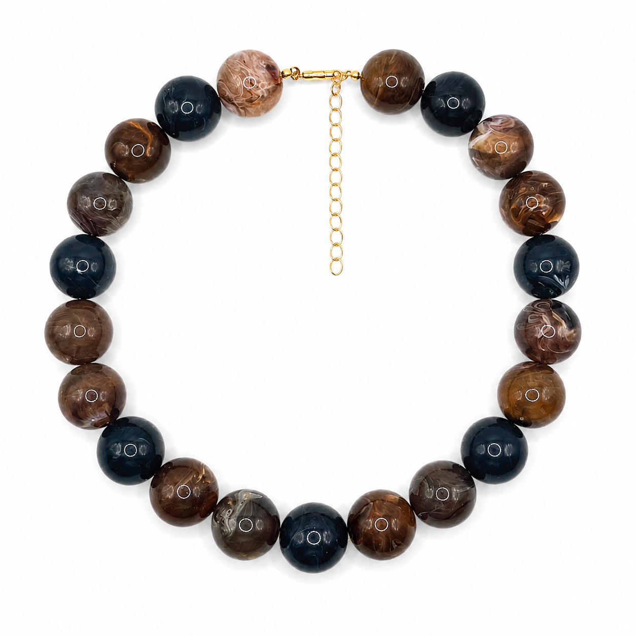 Chunky Espresso Bubble Necklace