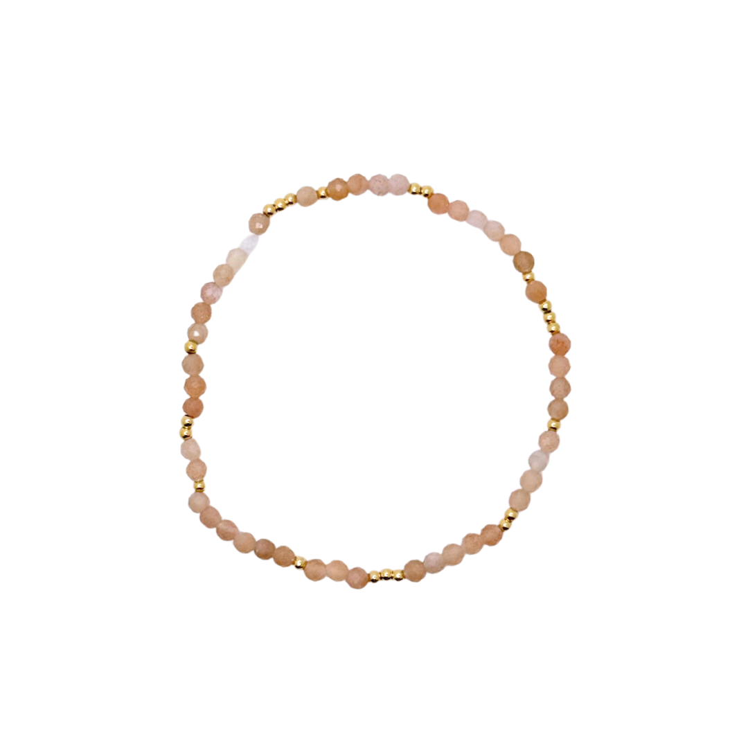 Dainty Blush Pink Crystal Cut Bracelet