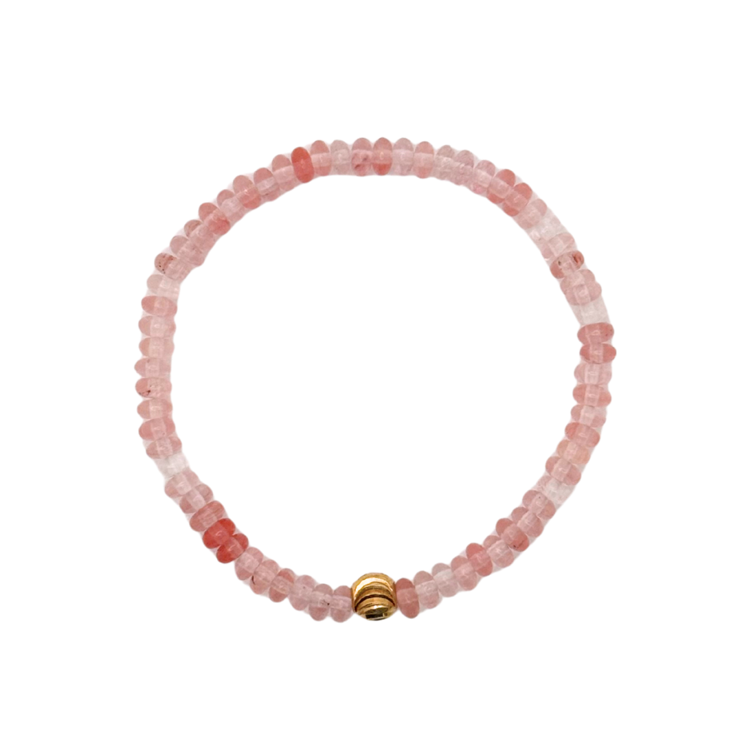 Dainty Pink Gemstone Bracelet
