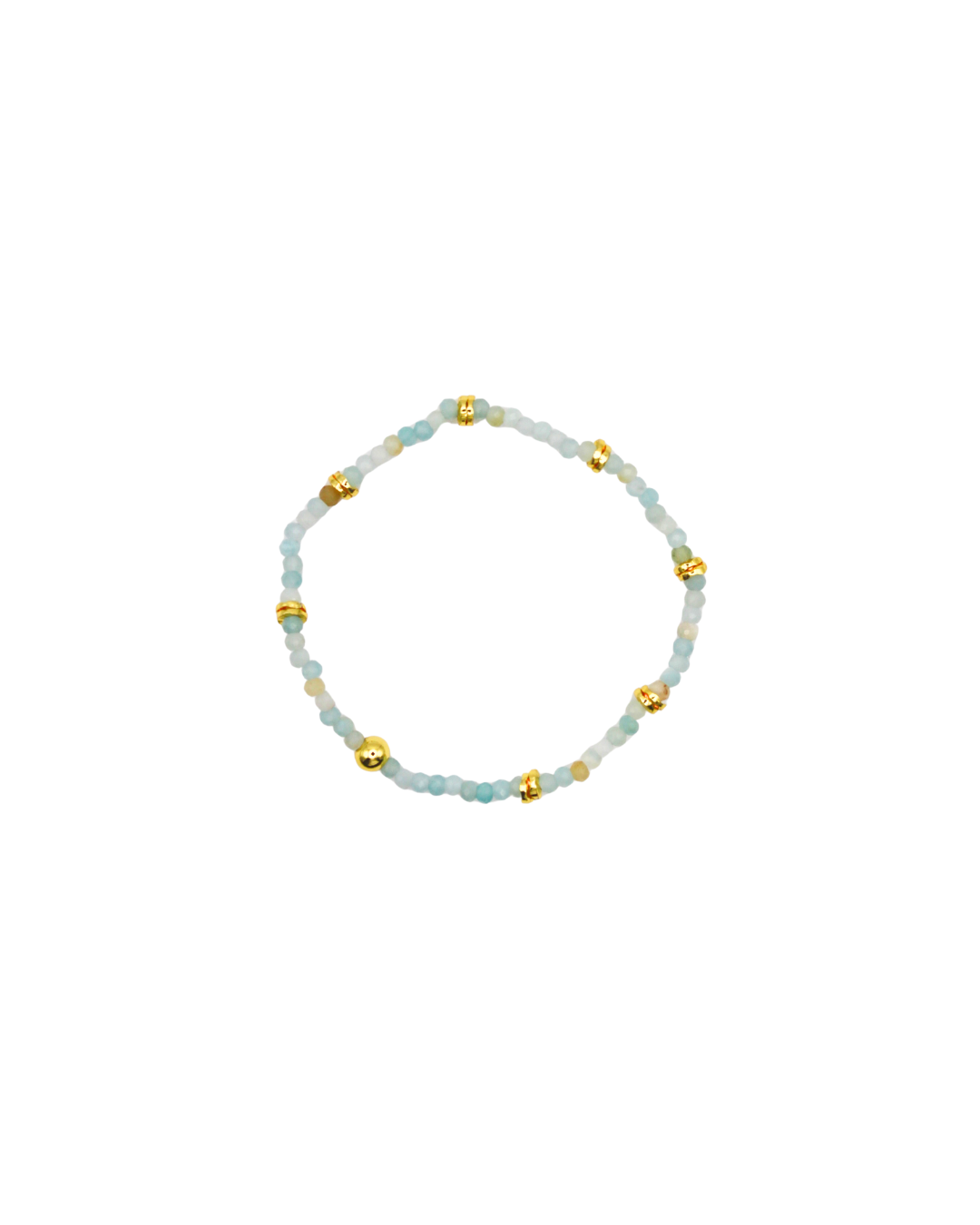 Beaded bracelet with gold accents