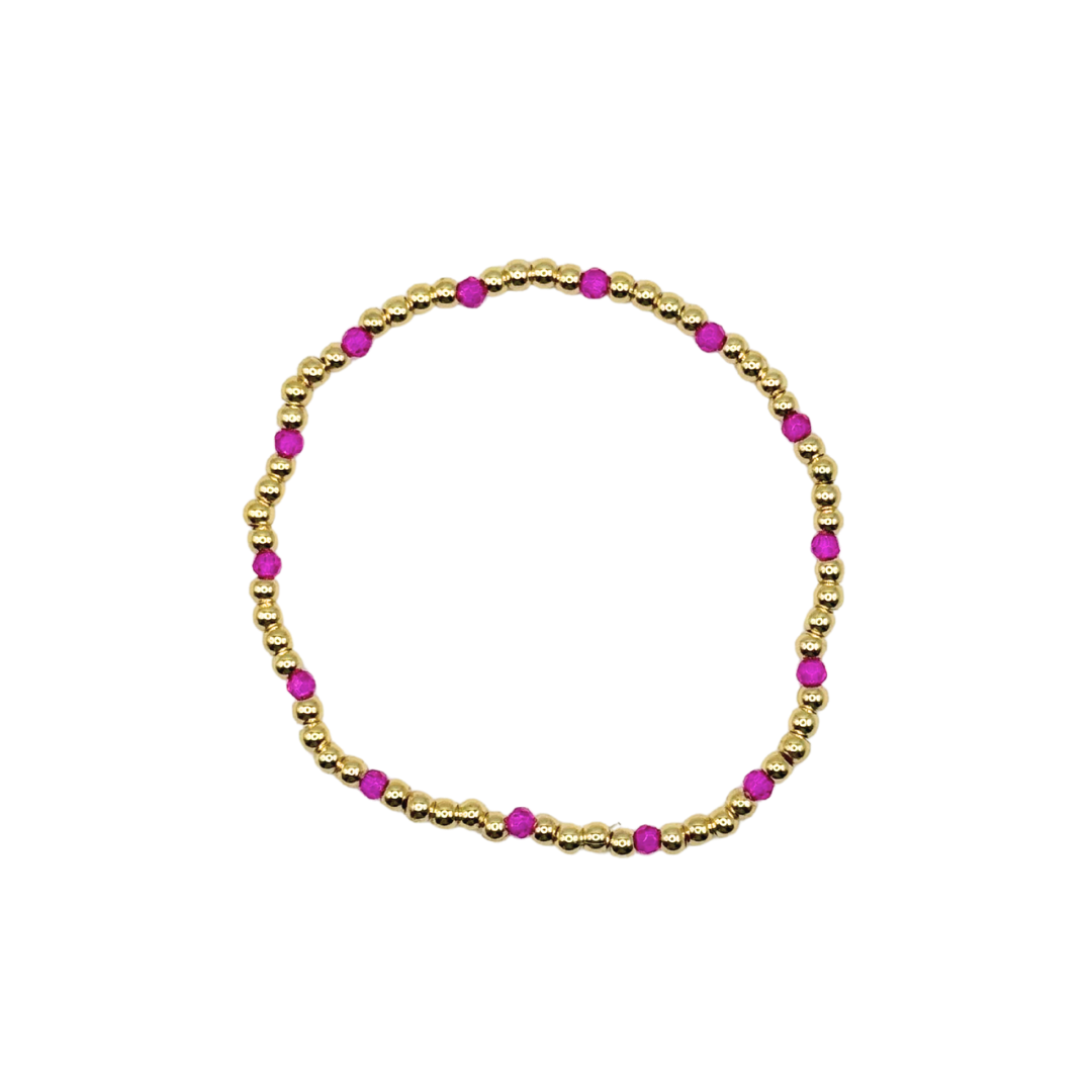 Fuchsia Crystal Cut Accent Bracelet