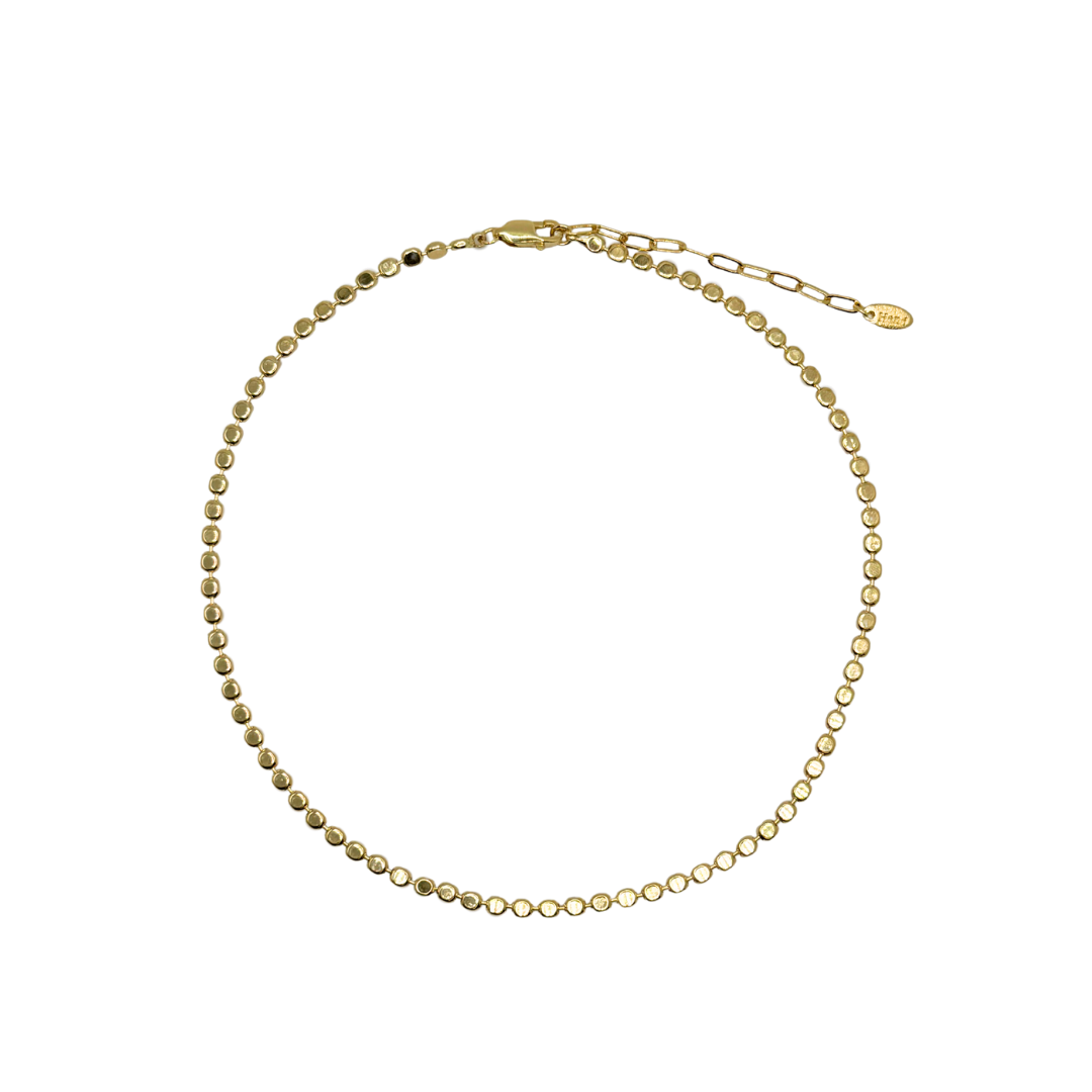18K Gold Dot Choker Necklace
