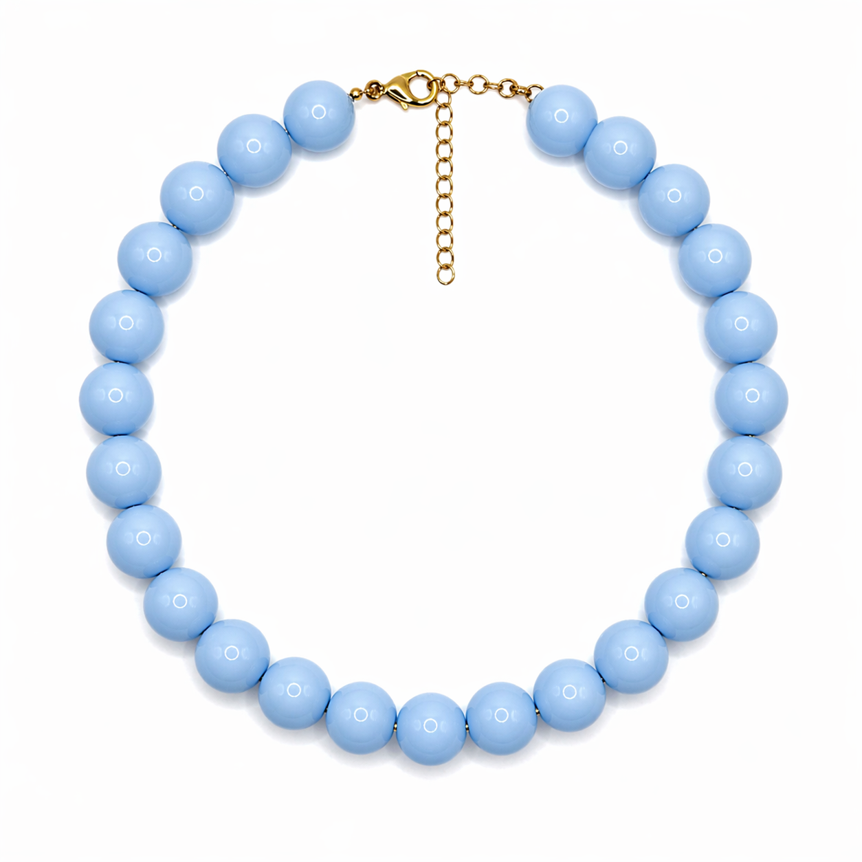 Chunky Baby Blue Bubble Necklace