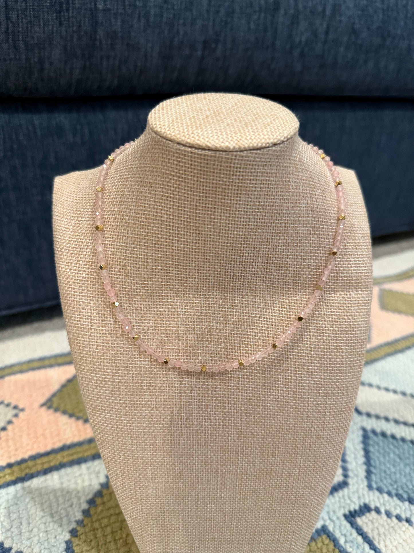 Rose Quartz Dainty Necklace
