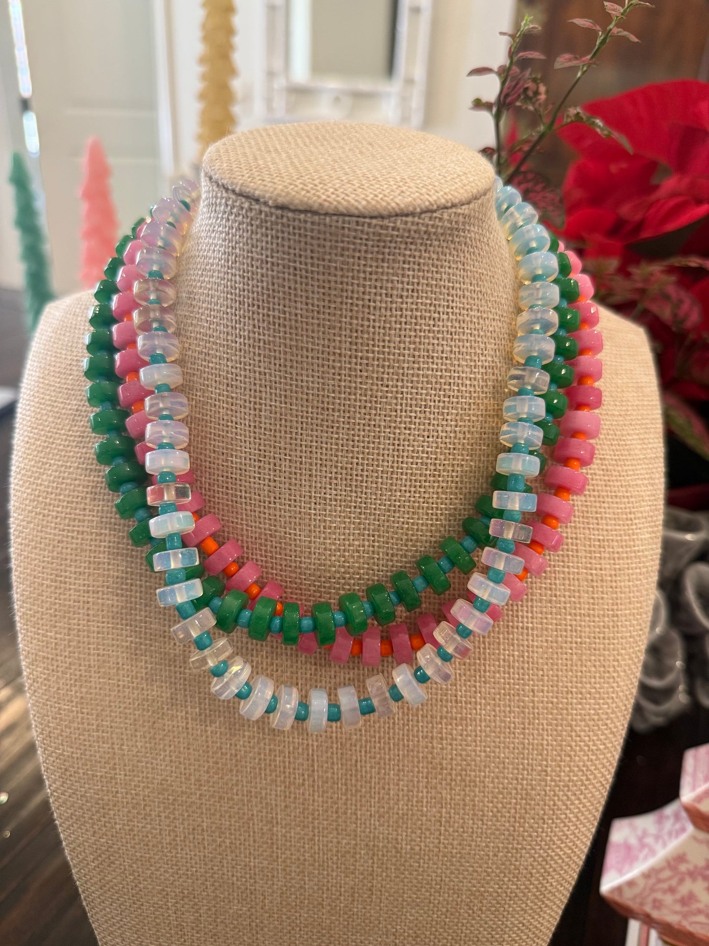 Chunky Candy Chip Opal & Turquoise Necklace