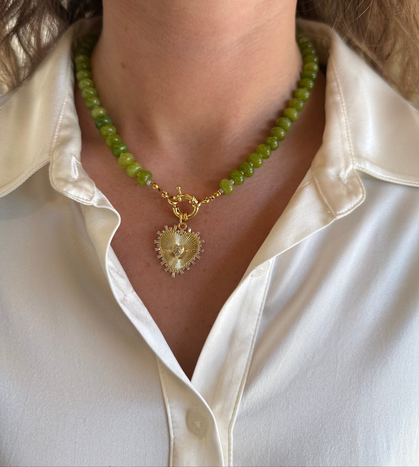 Fern Gemstone Necklace
