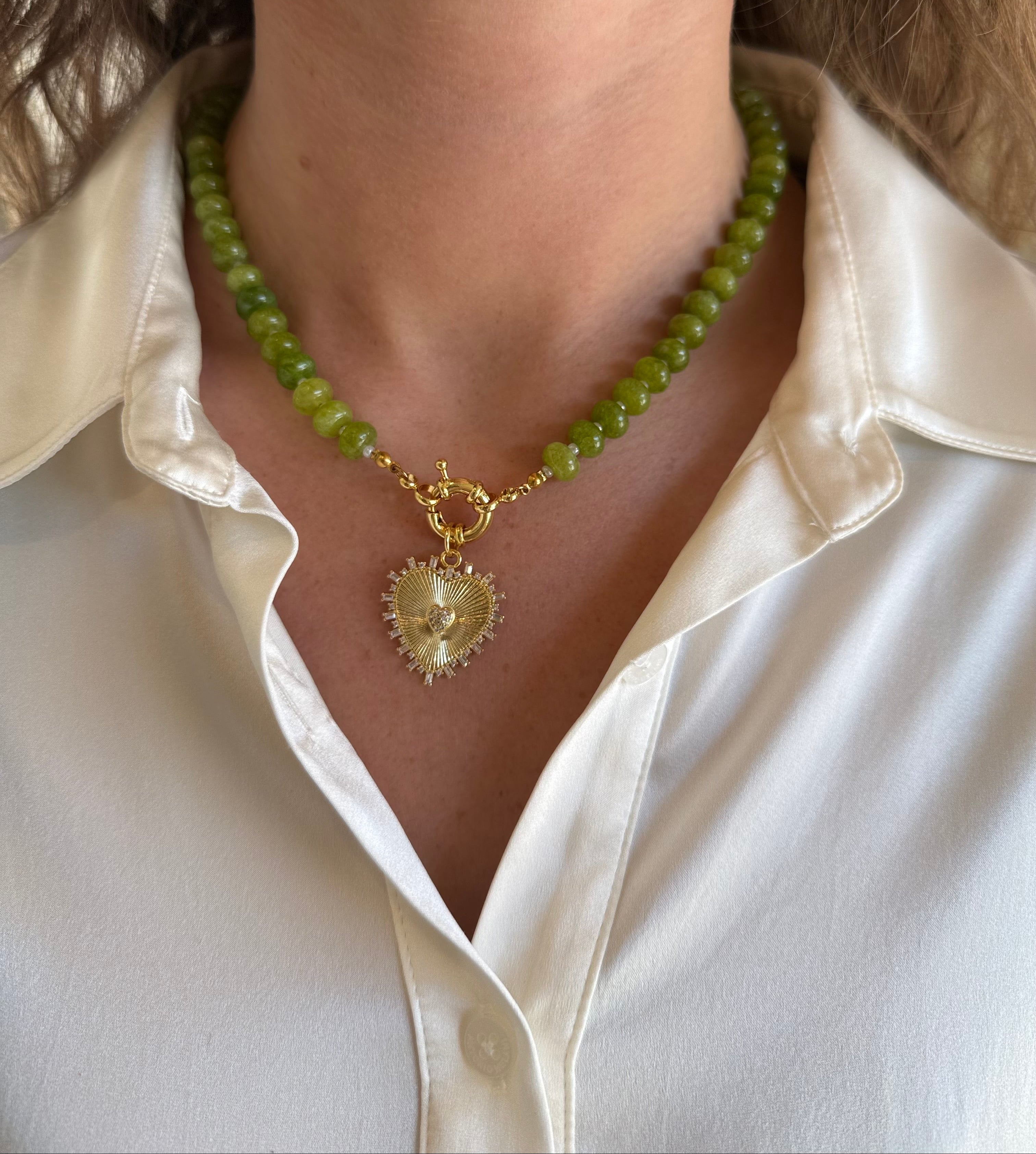 Fern Gemstone Necklace