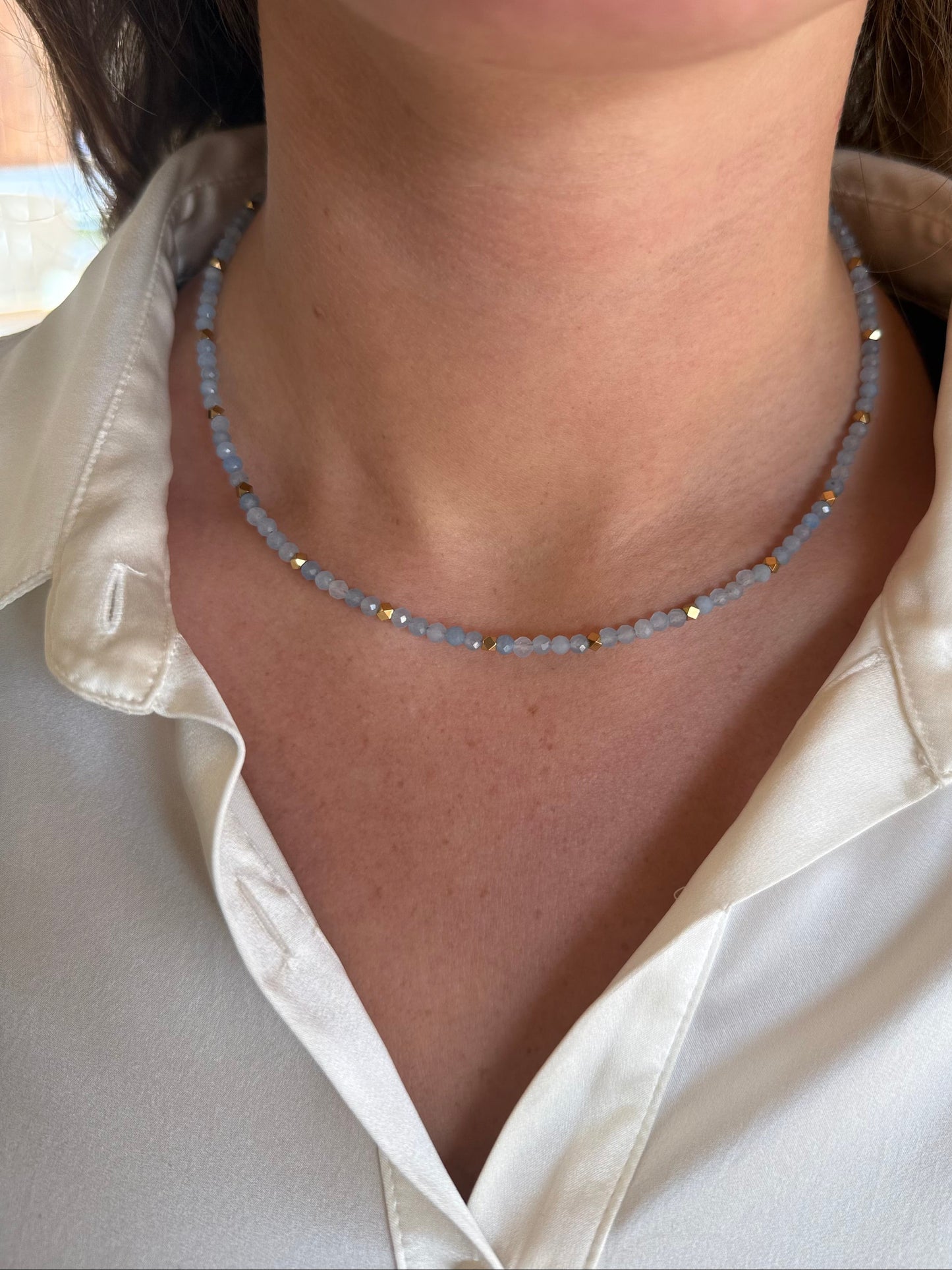 Aquamarine Dainty Necklace