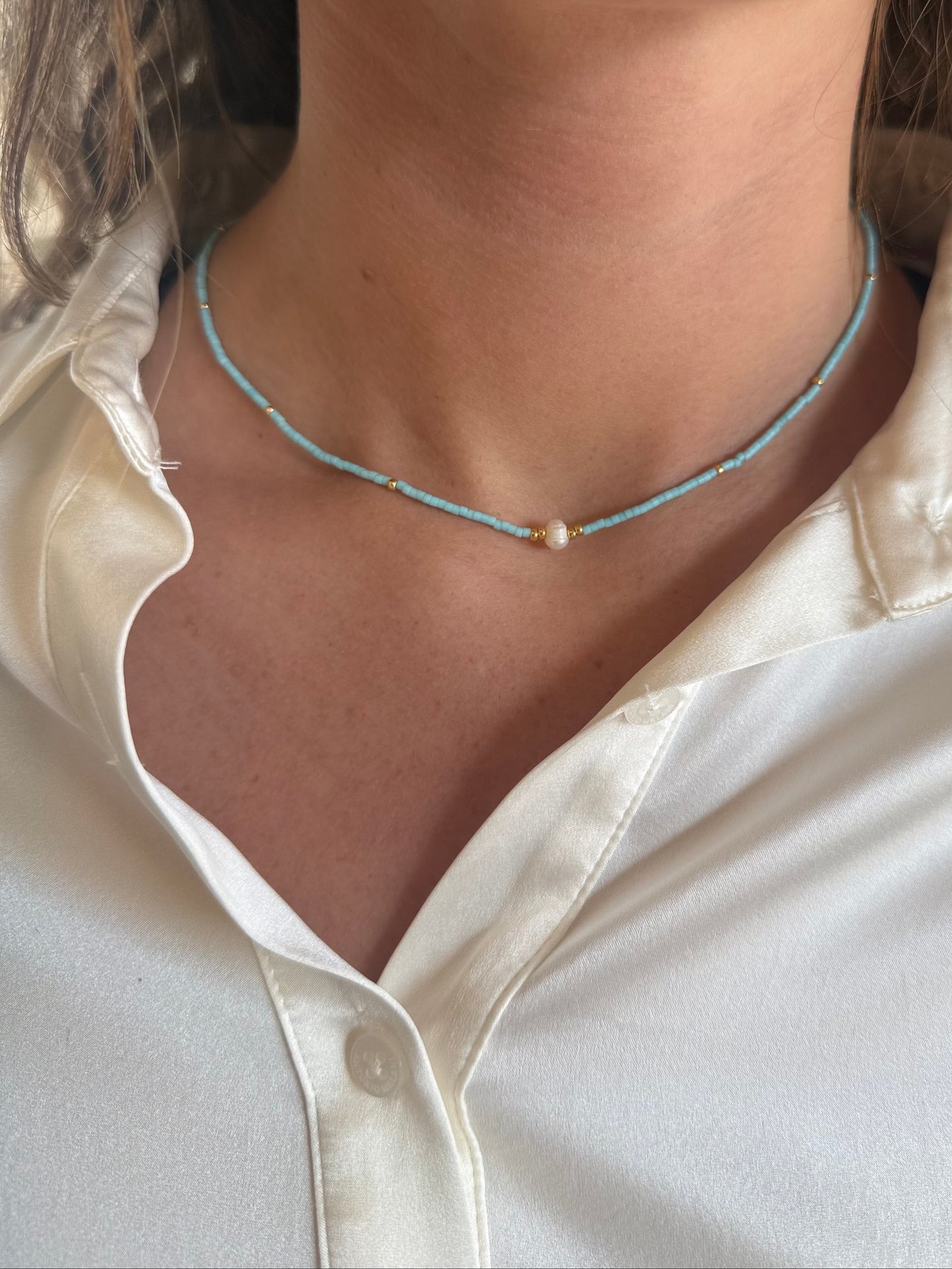 Turquoise Bitty Bauble Necklace