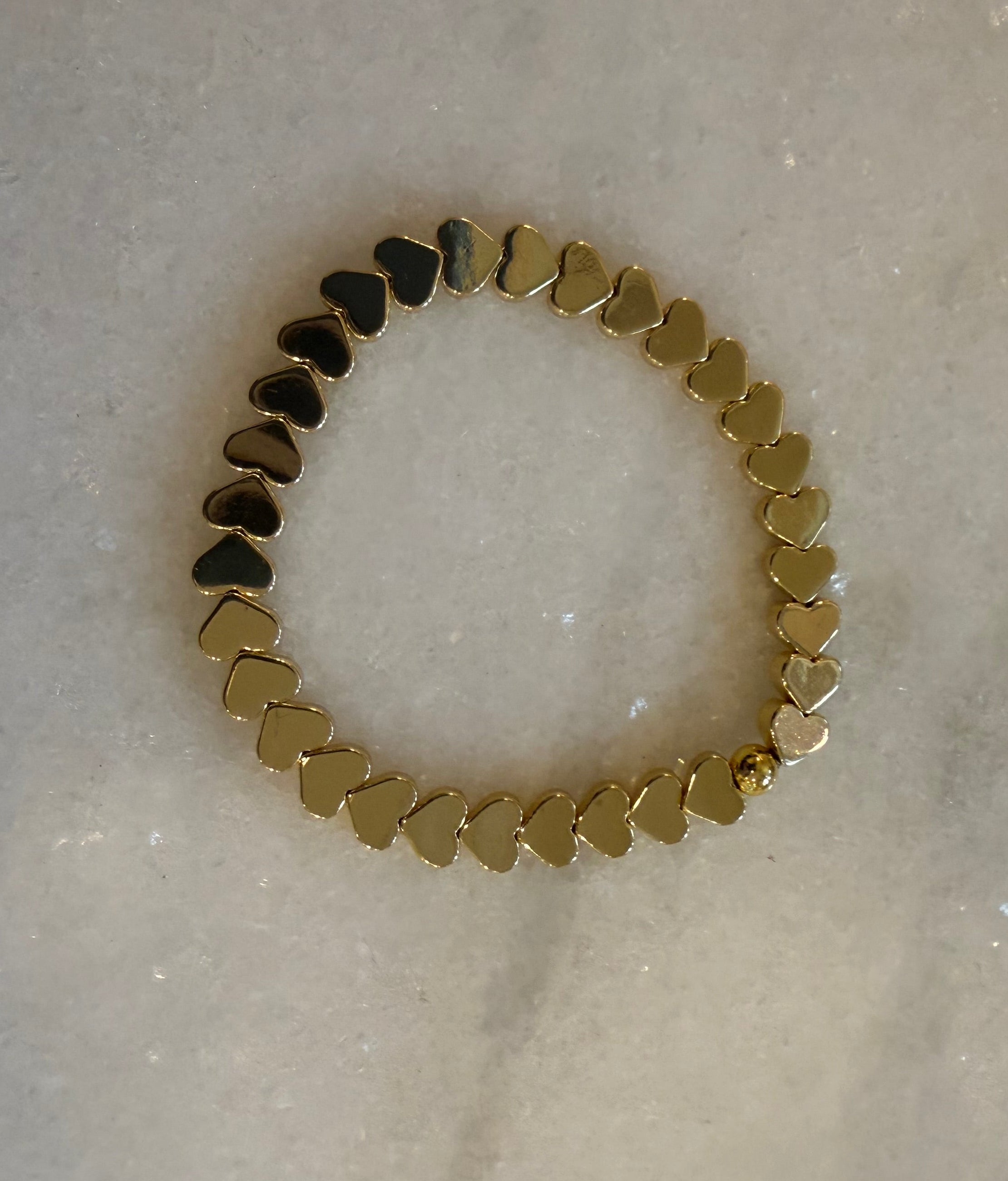 18K Gold Heart Bracelet