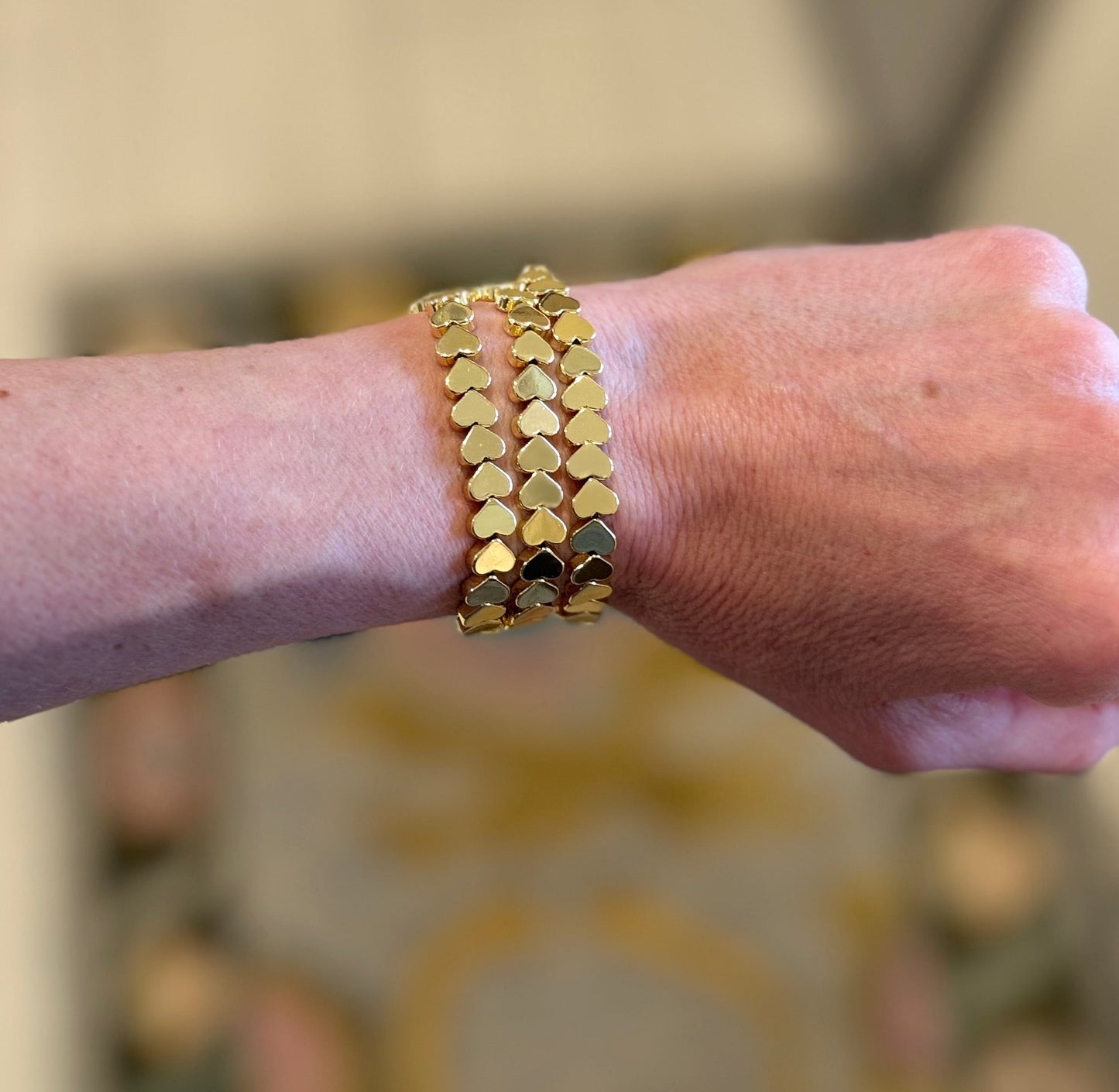 18K Gold Heart Bracelet