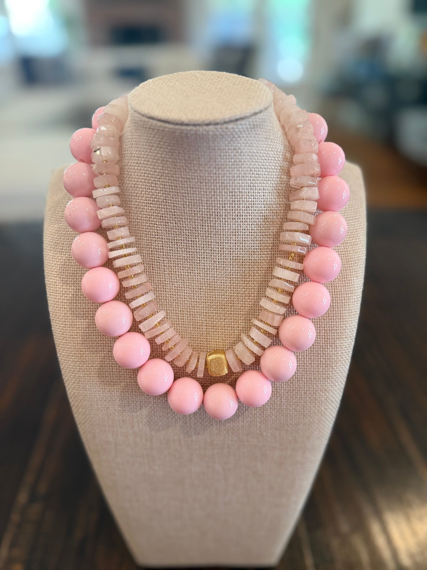 Chunky Bubblegum Pink Bubble Necklace