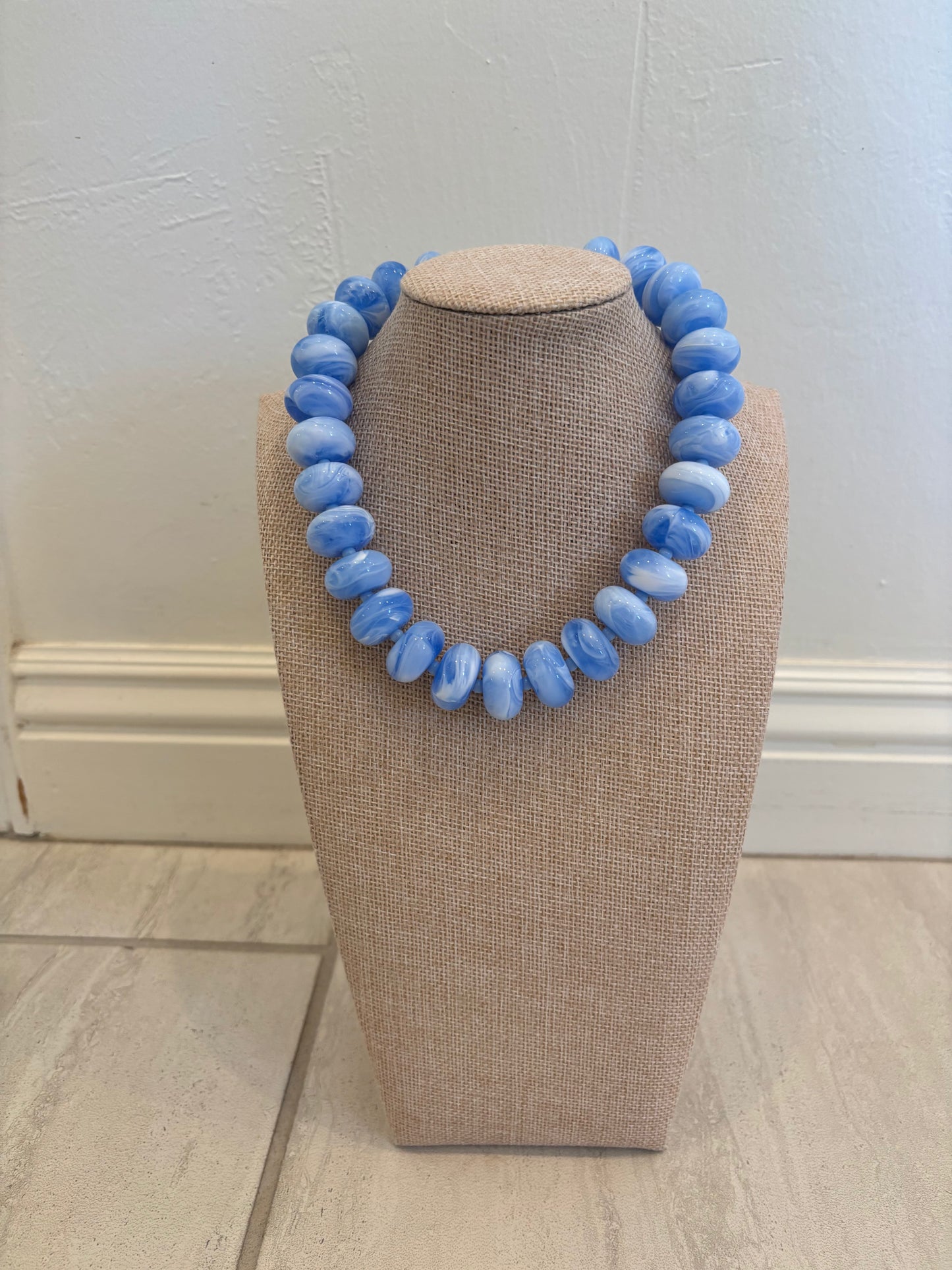 Chunky Periwinkle Halo Necklace