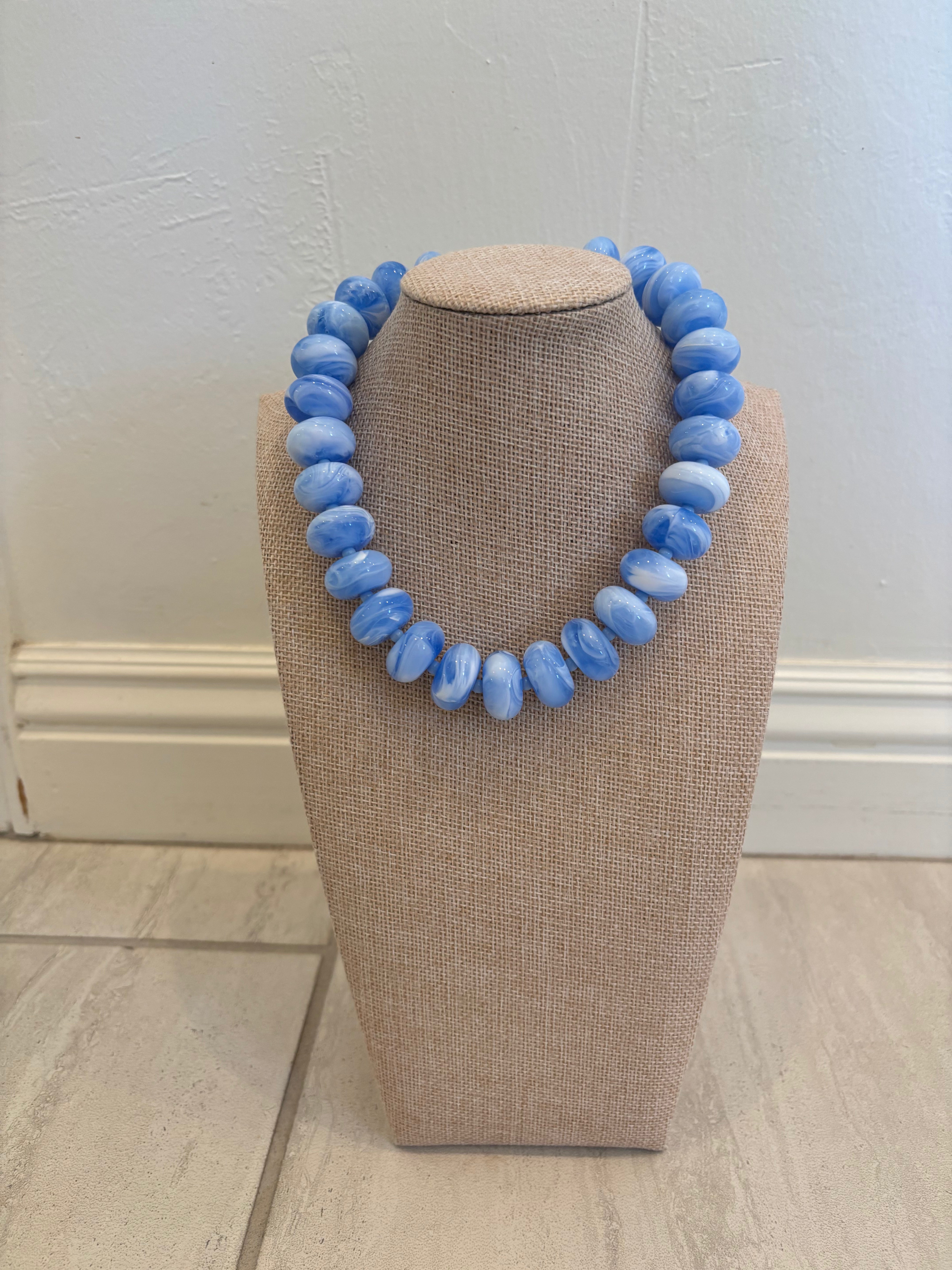 Chunky Periwinkle Halo Necklace